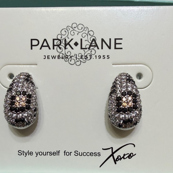 Park Lane Jewelry - Park Lane Black and Silver Teardrop Earrings